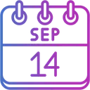 Free September Calendar Days Time And Date Icon