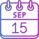 Free September Calendar Days Time And Date Icon