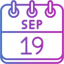 Free September Calendar Days Time And Date Icon