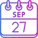 Free September Calendar Days Time And Date Icon