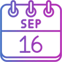 Free September Calendar Days Time And Date Icon