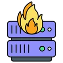 Free Server Burning Data Burning Database Icon