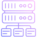 Free サーバー ネットワーク、サーバー、データベース アイコン