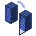 Free Rack Di Server Trasferimento Dati Scambio Dati Icon