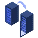 Free Server Racks Transfer Data Exchange Data Icon