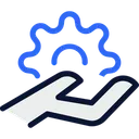 Free Service Blue Black Lineal Icon