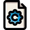 Free Setting Document Broken Linear Setting Gear Icon