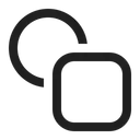 Free Shapes Square Half Circle Icon