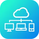 Free Share Cloud Network Icon