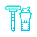 Free Shaving Razor Shaving Brush Icon