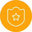 Free Shield Batch Star Icon