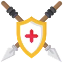 Free Shield With Spear Spear Shield Icon