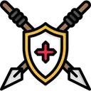 Free Shield With Spear Spear Shield Icon