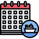 Free Ship Travel Date Cruise Travel Date Calendar Icon