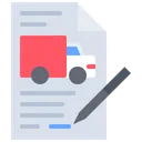 Free Shipping Contract Delivery Contract Truck Contract Icon