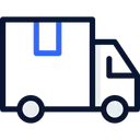 Free Shipping Blue Black Lineal Icon