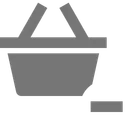 Free Shopping Basket Subtract Icon