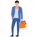 Free Shopping Boy Leisure Time Buying Icon