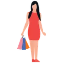 Free Shopping Girl Leisure Time Buying Icon