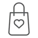 Free Shopping Bag Heart Icon