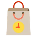 Free Bag Shopping Clock Icon
