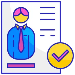 Free Shortlisted employee Icon - Download in Colored Outline Style
