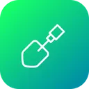 Free Shovel Tool Construct Icon