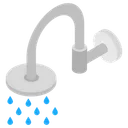 Free Shower Head Water Drops Plumbing Icon