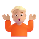 Free Shrugging Color Medium Light Icon