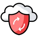 Free Sicheres Netzwerk Sichere Vernetzung Security Shield Cloud Symbol