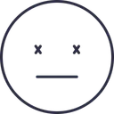 Free Sick Emoji Outline Icon
