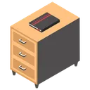 Free Side Table Office Table Drawer Icon