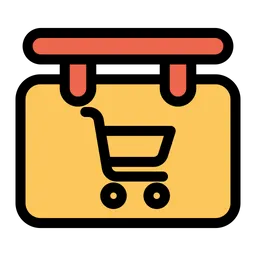Free Sign Board Cart  Icon