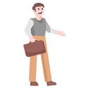 Free Cute Business People Sticker Business Businessman Icon