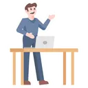 Free Cute Business People Sticker Business Businessman Icon