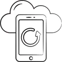 Free Sincronizacion En La Nube Computacion En La Nube Actualizacion En La Nube Icono