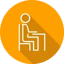 Free Sitting On Desk Icon