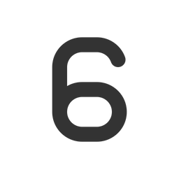 Free Six Number  Icon