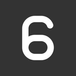 Free Six Number  Icon