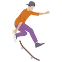 Free Skateboarder Skateboard Skating Icon