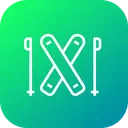 Free Ski Skateboard Skate Icon