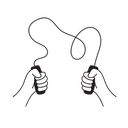 Free Black Monochrome Skipping Excercise Illustration Skipping Rope Symbol
