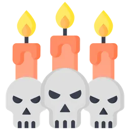 Free Skull with candle  Icon
