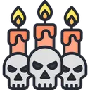 Free Skull With Candle Haunted Skull Icon