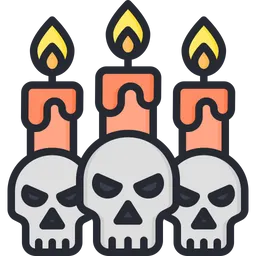 Free Skull with candle  Icon