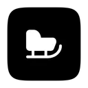 Free Sledding Sledge Transportation Icon