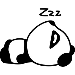 sleeping panda decal