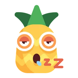 Free Sleepy Pineapple Emoji Icon
