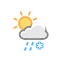 Free Sleet Sun Weather Icon