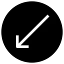 Free Slide Arrow Left Down Arrow Direction Icon